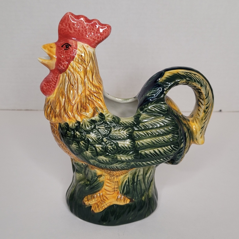 Charming Rooster Small Pitcher Creamer Vintage